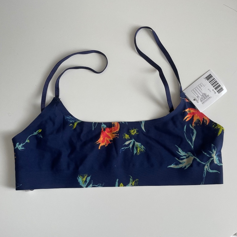 UO Out From Under Bralette Floral Navy